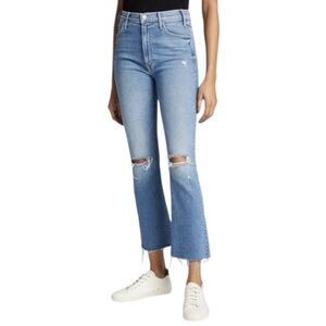 MOTHER THE HUSTLER ANKLE FRAY JEANS in THRILLING SHOTS